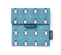 Roll'eat ® | Porta Sandwich Reutilizable, Bolsa Ecológica sin BPA, Porta Bocadillo de Color Penguin - Snack'n'Go Animals