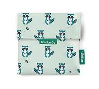 Roll'eat ® | Porta Sandwich Reutilizable, Bolsa Ecológica sin BPA, Porta Bocadillo de Color Raccoon - Snack'n'Go Animals