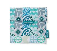 Roll'eat ® | Porta Sandwich Reutilizable, Bolsa Ecológica sin BPA, Porta Bocadillo de Color Verde - Snack'n'Go Patchwork