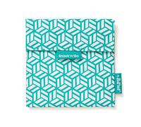Rolleat - Snack'n'Go Tiles - Bolsa Merienda Porta Snacks Ecológica y Reutilizable sin BPA | Funda Porta Sandwich, Unisex, Color Verde