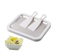 Rolled Cream Tray - Food-Grade Portable Stainless Steel Kitchen Gadgets, Iced Cream Cold Plate, Dessert Making Plate for Shop, Party, Outdoor, Kitchen, Cafe, Home, Summer, Snacks