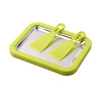 Rolled Ice Cream Kit - Fried Yogurt Machine, Stainless Steel Portable Bar Supplies With 2 Scrapers, Portable Ice Cream Maker, Freezy Bake Ices Creams Maker For Home Kitchen Kids Family Party Outdoor