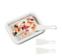 Rolled Ice Cream Machine - Homemade Yogurt Tray for Sweets | with Metal Scraping Tools & Thermal Core for Parties, Gatherings, Holidays and Kitchens Professional Dessert Maker