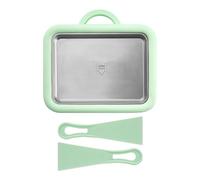 Rolled Ice Cream Maker, Instant Plate, Homemade Fruit Ice Cream Pan, Ideal Home, Cafes, Postre Shops, Compact Size for Convenient Use, Green