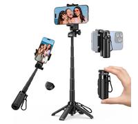 Rollei 41cm Tripode para Movil Easy Creator SmartGrip Palo Selfie 3 en 1 | Mini Trípode Telemovel Extensible con Control Remoto Selfie Stick Portátil con 2 Cold Shoe para iPhone Android