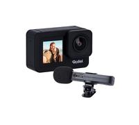 Rollei Actioncam D6Pro - Cámara de vídeo 5K, Pantalla táctil IPS de 2,2", Resistente al Agua hasta 5 m, estabilización de Imagen de 6 Ejes, micrófono inalámbrico Incluido
