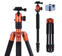 Rollei C5i - Tripode con Función de Monopod, Arca Swiss compatible, Naranja