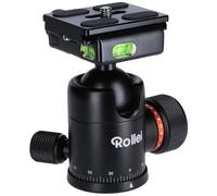 Rollei Cabezal esférico para trípode C5i (360 Grados, con fricción, Capacidad de Carga de 8 kg y 3 Niveles de Burbuja, Incluye Zapata rápida Acra Swiss, Negro