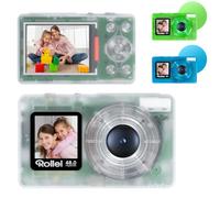 Rollei Cámara Digital 48MP 4K Rollei Compactline Pocket Transparente | Camara de Fotos con Doble Pantalla Camera Fotográfica con Zoom Digital 18X Digi Camera Compacta para Niños Principiantes