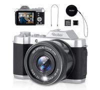 Rollei Powerflex 10x Retro Cámara Digital, 64MP 4K Camara de Fotos con Batería y Zoom Digital 10x Cámara con 8 Modos 2.88" LCD Cámara Fotografica Portátil Vintage, Cámara-Digital-Fotos-Fotografica