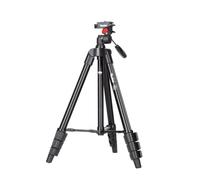 Rollei Compact Traveler Star S1 (Antes Digi 3400) - Trípode Compacto con Cabezal de trípode, Capacidad 2 kg, Altura 125 cm, Aluminio, Color Negro