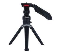 Rollei Creator Grip - Minitrípode: trípode Flexible 3 en 1 para grabaciones de Primera Clase con Cabezal Giratorio de 360°, Soporte para cámara compacta y Soporte para Smartphone