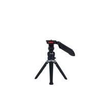 Rollei Creator Grip - Minitrípode: trípode Flexible 3 en 1 para grabaciones de Primera Clase con Cabezal Giratorio de 360°, Soporte para cámara compacta y Soporte para Smartphone