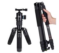 Rollei CT-5C + 52Q - Trípode carbono con cabezal esférico (Arca Swiss compatible, capacidad 8 kg, altura 157 cm), color negro