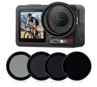 Rollei Filtro ND dji Osmo Action 5 Pro/Action 4/3 ND8+ND16+ND32+CPL | 4 Pack Filters, Vidrio Óptico con Nanorrecubrimiento, Diseño de Montaje Rápido, Accesorio-DJI-Osmo-Action