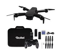 Rollei Fly 80 Combo Drone, transmisión de imagen WiFi en vivo, giroscopio de 6 ejes, cámara Full HD, tiempo de vuelo largo, control de aplicación e incluye servicio remoto