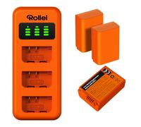 Rollei Juego de Cargador EN-EL25 - Pack de 3 baterías y Cargador