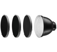 Rollei Kit de refelctor de 70° con Rejillas, Reflector de 70 Grados con 3 Rejillas Diferentes para una óptima difusión de la luz. Conector Tipo S de Bowens.