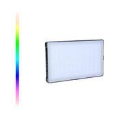 Rollei Lumis Slim LED M RGB - Lámpara de vídeo 276 ledes, 3200-5600 K, 18.5 W, 21 efectos, 360 matices de color y 1900 lux, 0.5 m a 5500 K