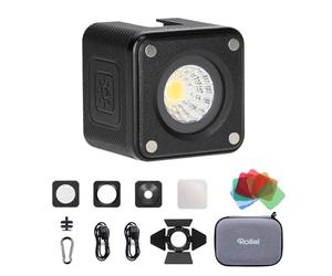 Rollei Lumis Solo 2 Luz Fotografia Mini Cubo Led Macrofotografia y Vídeo Portátil 70g para Cámara 5500K 8 Filtros de Colores RGB con Batería Recargable Magnética, Foco-Antorcha-LED-Fotografía-Camara