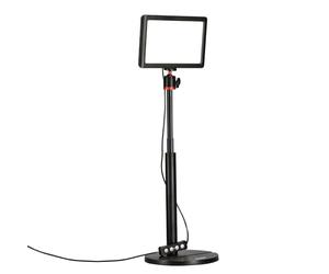Rollei Lumis Streaming Key Light, Foco de Luz Mesa para Grabar Videos CRI 95+ para PC Ordenador con Soporte Ajustable 28~78 cm, LED Panel Iluminacion Videoconferencia por Youtuber Videollamadas Webcam