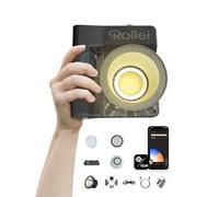 Rollei Lux 100 Bi-Color Kit Profesional LED Luz Permanente Fotografía con 71 WH Empuñadura de Batería Candela App Control Inteligente, Luz Fotográfica Ultraplana y Ligera | Temperatura de Color