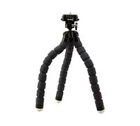 Rollei Monkey Pod - Mini Trípode Compacto Adaptable, Patas flexibles con pies antideslizantes de goma, Incluye cabezal esférico giratorio y placa de liberación rápida, Negro
