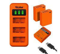 Rollei NP-W126 - Juego de 3 baterías y Cargadores (3 Unidades, Carga rápida con Conector USB-C, 100% Compatible con cámaras Fujifilm Fuji XT30III/XM5/X100VI/X100V/XS10/XT30/XT30 II/XT20/XE4/A5)