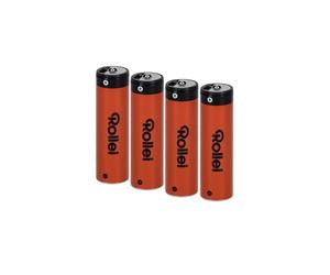 Rollei Pilas Recargables de Iones de Litio con Carga rápida USB C de 1,5 V, batería Recargable de 1332 mAh, sin Efecto Memoria, 4 Unidades