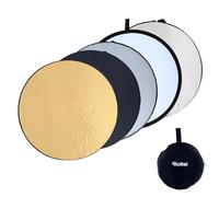 Rollei Pro 5 en 1 Reflector Plegable 80 cm, Multicolor (Difusor, Reflector Plateado, Gold, Blanco, Negro) con Bolsa Suministrada