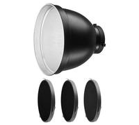 Rollei Kit de refelctor de 70° con Rejillas, Reflector de 70 Grados con 3 Rejillas Diferentes para una óptima difusión de la luz. Conector Tipo S de Bowens.