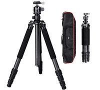 Rollei Rock Solid Beta Mark III - Trípode Profesional Rollei T5S MK III (Cabezal de Bola de 360° y Capacidad de Carga de 22 kg), Color Negro