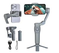 Rollei Steady Butler Mobile 3 SE Gimbal para Móvil, Estabilizador 3 Ejes Ligero y Plegable Compatible con iPhone 16/15/14/13/12 Pro MAX y Android para Grabación de Video TikTok Youtube Instagram Vlog