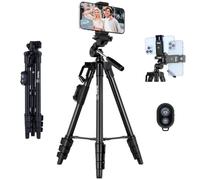 Rollei Tripode para Movil 120cm Smartphone Tripod Traveler de Aluminio | Trípode con Control Remoto Tripe Telemovel Flexible Portátil Negro Tripod con Soporte Teléfono para iPhone Huawei Samsung