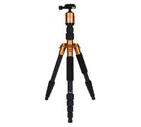 Rollei Compact Traveler No.1 Naranja, 143cm Tripode Camara de Aluminio Trípode de Viaje Ligero Tripod Compacto con Cabeza de Bola Compatible Arca Swiss Trípode y Monopié para DSLR y Smartphone