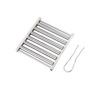 Roller BBQ Grillers - Estante de acero inoxidable para salchichas con mango cómodo