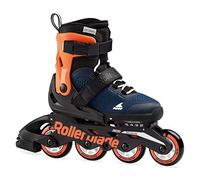 ROLLER BLADE MICROBLADE Patines Azul Rollerblade, Juventud Unisex, Midnight Blue/Warm Orange, 210