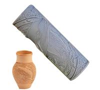 Roller de losa de arcilla, Roller de textura para arcilla | Pin de rodillo de rodillo de textura de,Crafting Suministes, sellos de artes y manualidades con patrón de ballenas de abejas de aves