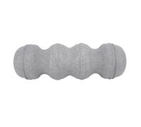 Roller de yoga Rodillo muscular de espuma EPP de alta densidad con extremos de agarre seguro Diseño del surco para ejercicio Pilates Pilates Mujeres 45 x 15 cm (Silver Grey)