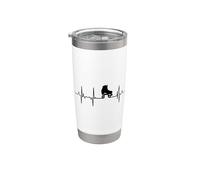 Roller Derby Heartbeat Heart Line Vaso térmico de acero inoxidable de doble pared