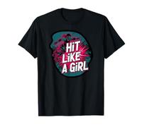 Roller Derby Hit Like A Girl Empowering Skater Design Camiseta