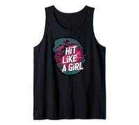 Roller Derby Hit Like A Girl Empowering Skater Design Camiseta sin Mangas