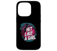 Roller Derby Hit Like A Girl Empowering Skater Design Carcasa para iPhone 14 Pro