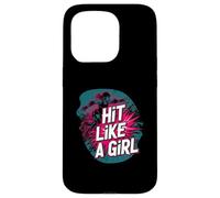 Roller Derby Hit Like A Girl Empowering Skater Design Carcasa para iPhone 15 Pro