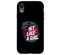 Roller Derby Hit Like A Girl Empowering Skater Design Carcasa para iPhone XR