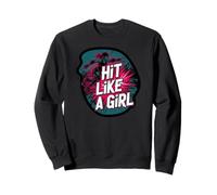 Roller Derby Hit Like A Girl Empowering Skater Design Sudadera