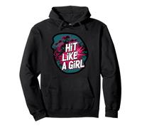 Roller Derby Hit Like A Girl Empowering Skater Design Sudadera con Capucha