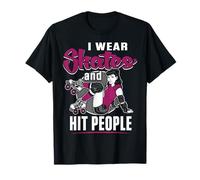 Roller Derby Llevo Patines Y Golpear Personas Para Diversión Camiseta