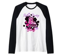 Roller Derby - Patinador Retro para niñas Camiseta Manga Raglan
