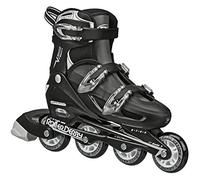 Roller Derby V-Tech 500 - Patines en línea Ajustables con Botones para Hombre, Color Negro/Blanco, Talla 6-9